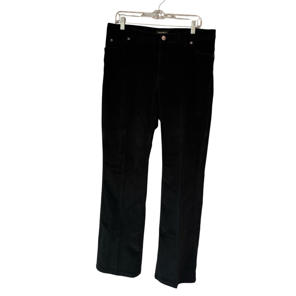 Eddie Bauer Classic Black Women's Trouser Corduroy Pants, 12